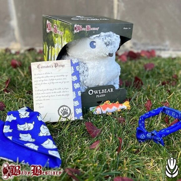 Owlbear Plush - Luxury Owl Bear Stuffed Animal - Boxed & Accessories - Snowy - Picture 2 of 9